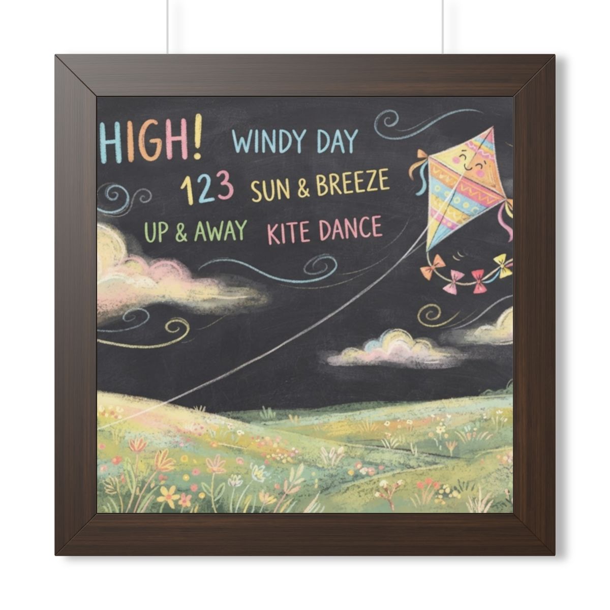 Framed Horizontal Poster - Breeze Meadow — Walnut (14×11......