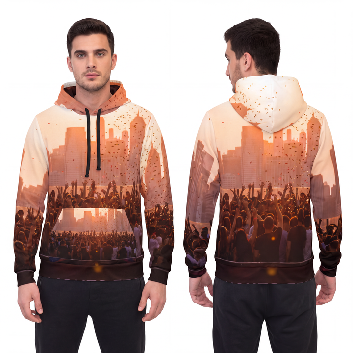 Men's Athletic Hoodie - City Lights Festival