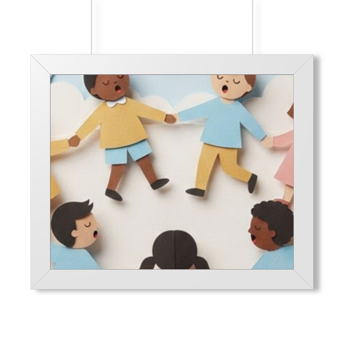 Framed Horizontal Poster - Harmony Circle — White (14×11......
