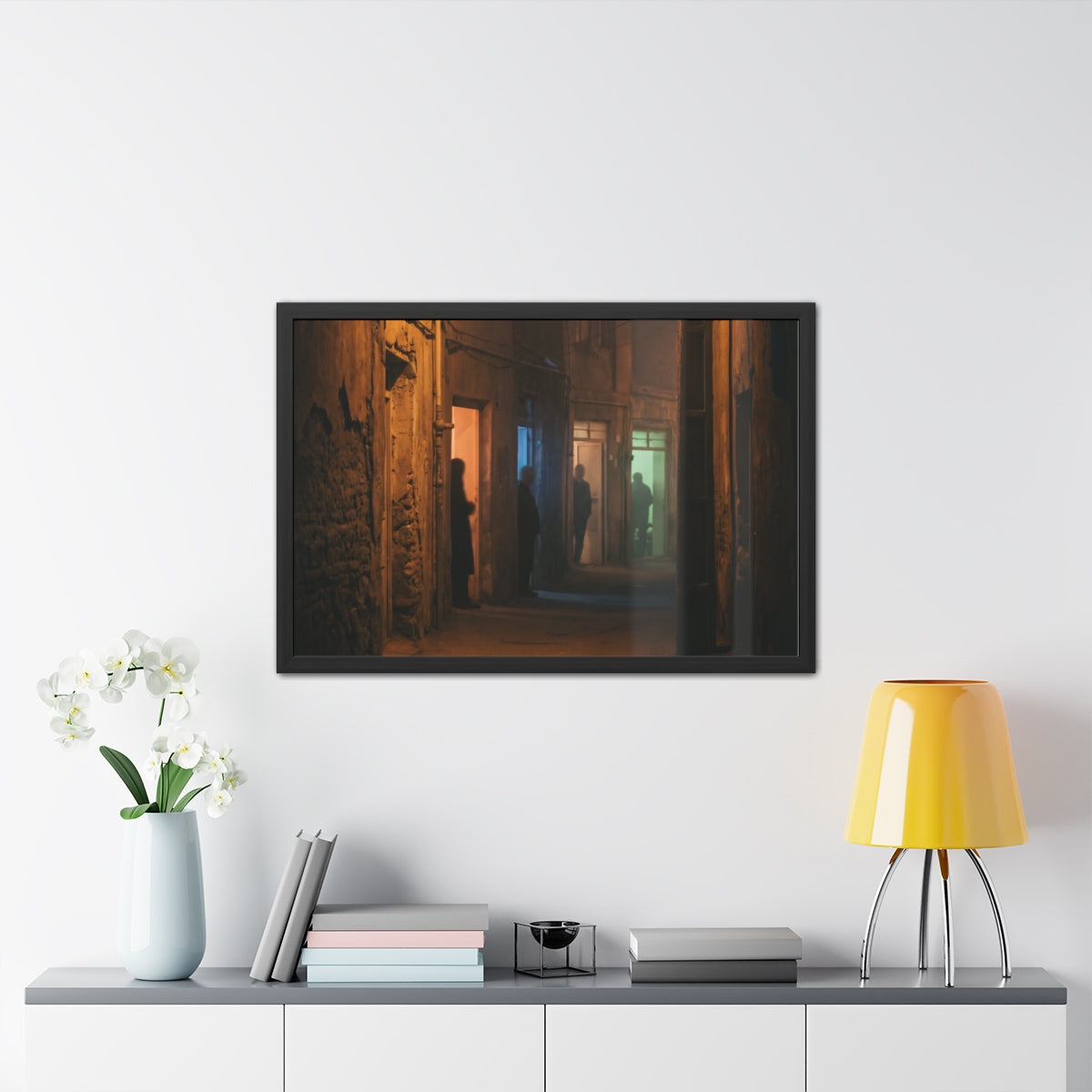 Framed Posters - Shadowed Alleyway Mystery Art Print —... |...