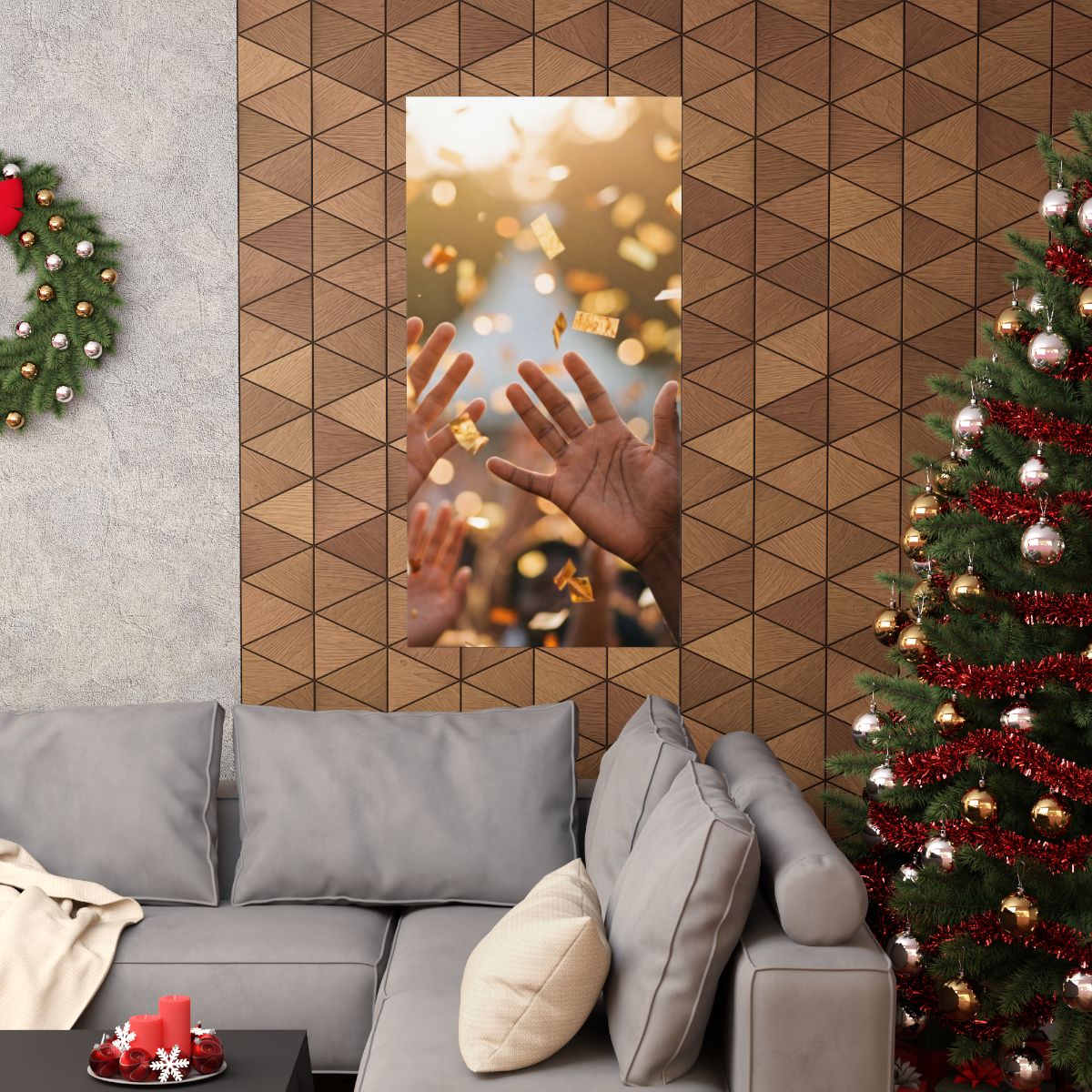 Matte Vertical Posters - Golden Festival Celebration Art......