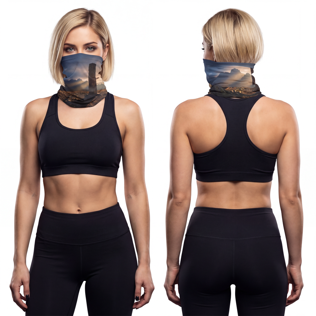 Lightweight Neck Gaiter - Mystic Monolith Ancient Persian......