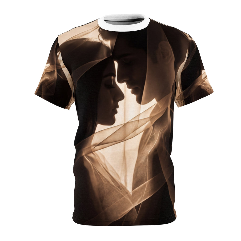 Men's Cut and Sew Tee Moody Romantic Couple