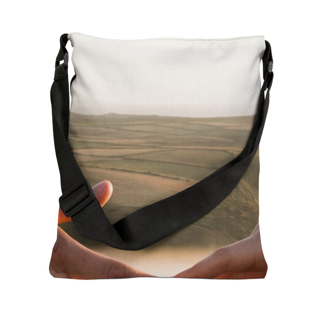 Adjustable Tote Bag - The Infinite Touch | Ethereal Coastal...