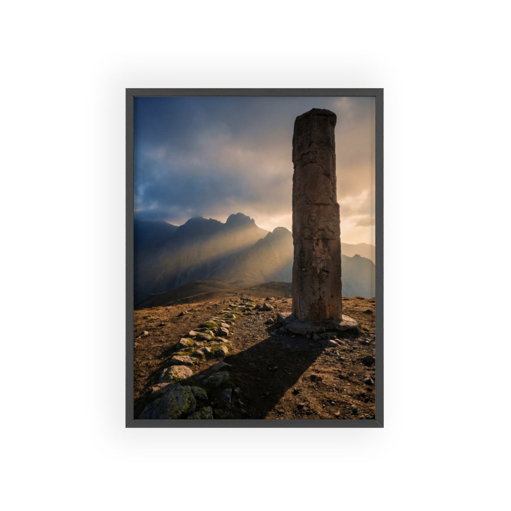 Wooden Frame Poster - Majestic Peak