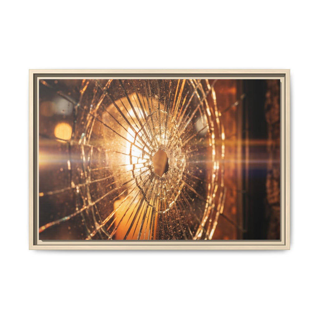 Framed Matte Canvas - Shattered Glass