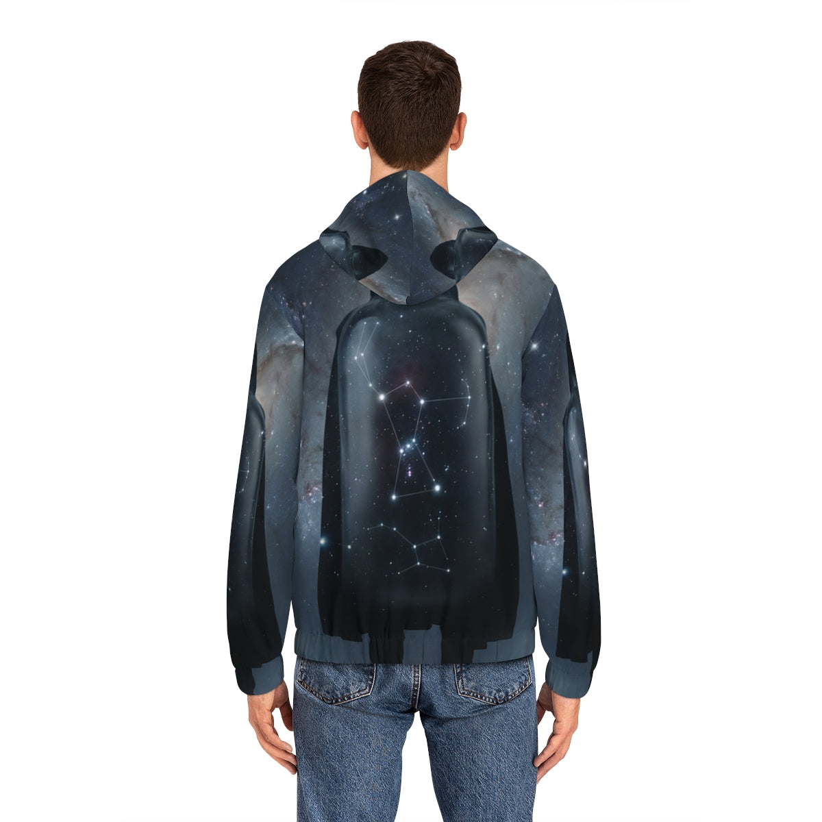 Men's Full-Zip Hoodie - Cosmic Sentinel Orion Constellation...
