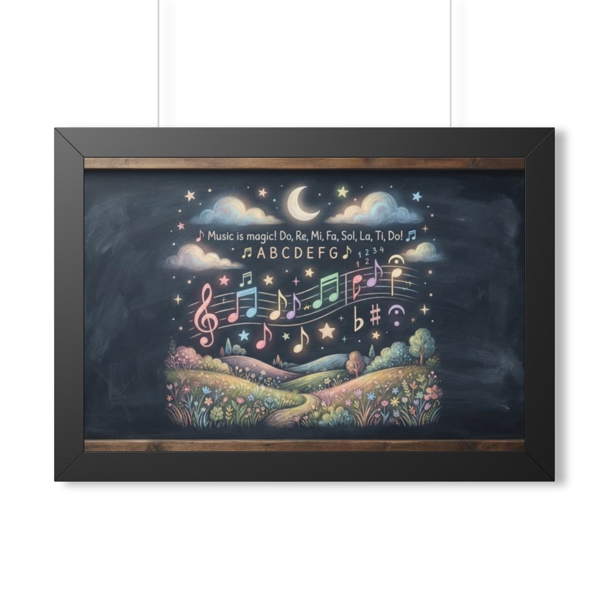 Framed Horizontal Poster - Melody Meadows — Black (14×11......