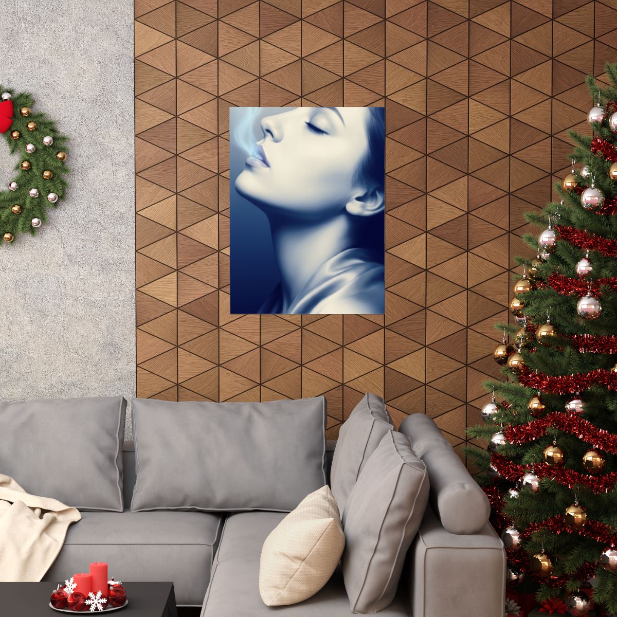 Matte Vertical Poster - Ethereal Blue Somnium Portrait (8×10...