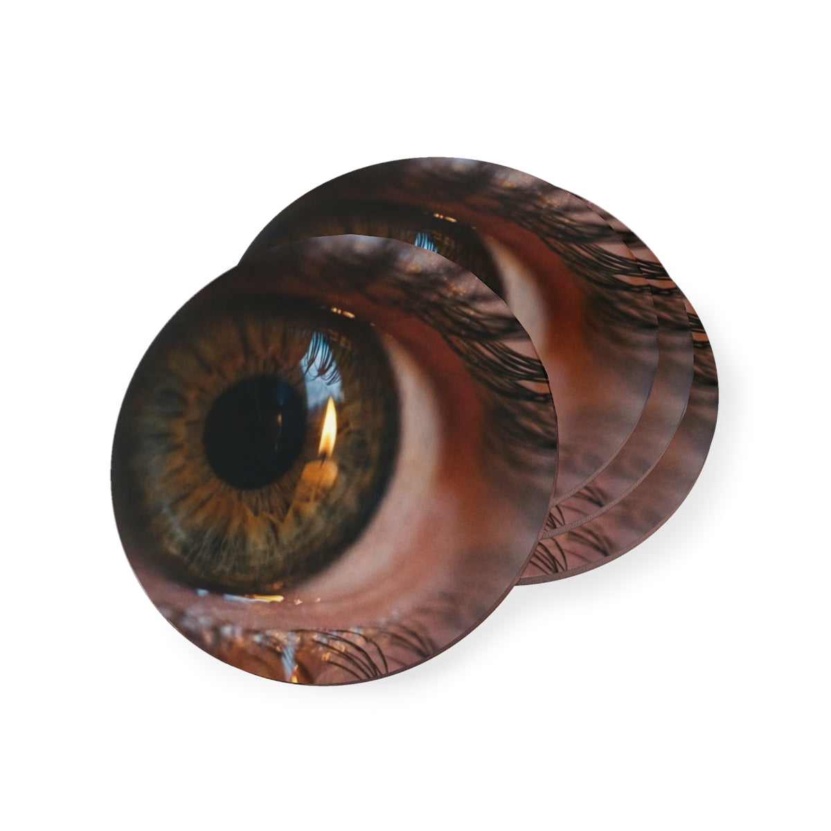 Coasters - Amber Iris Reflection Fine Art Print (1 & 4 pcs)...