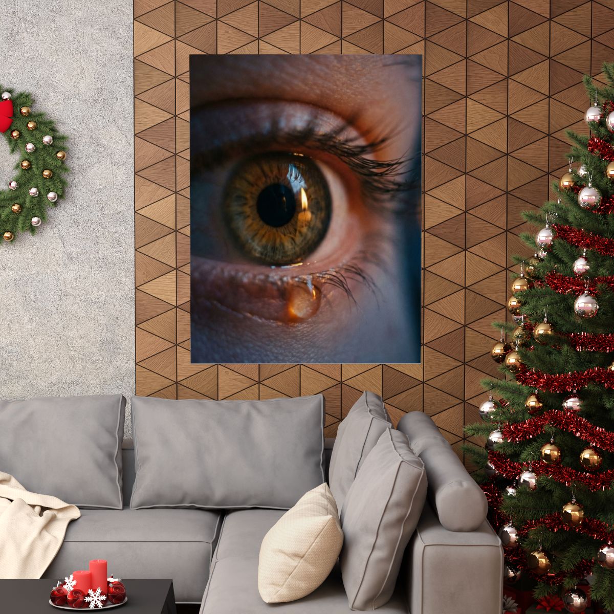 Matte Vertical Posters - Amber Iris Reflection Fine Art... |...