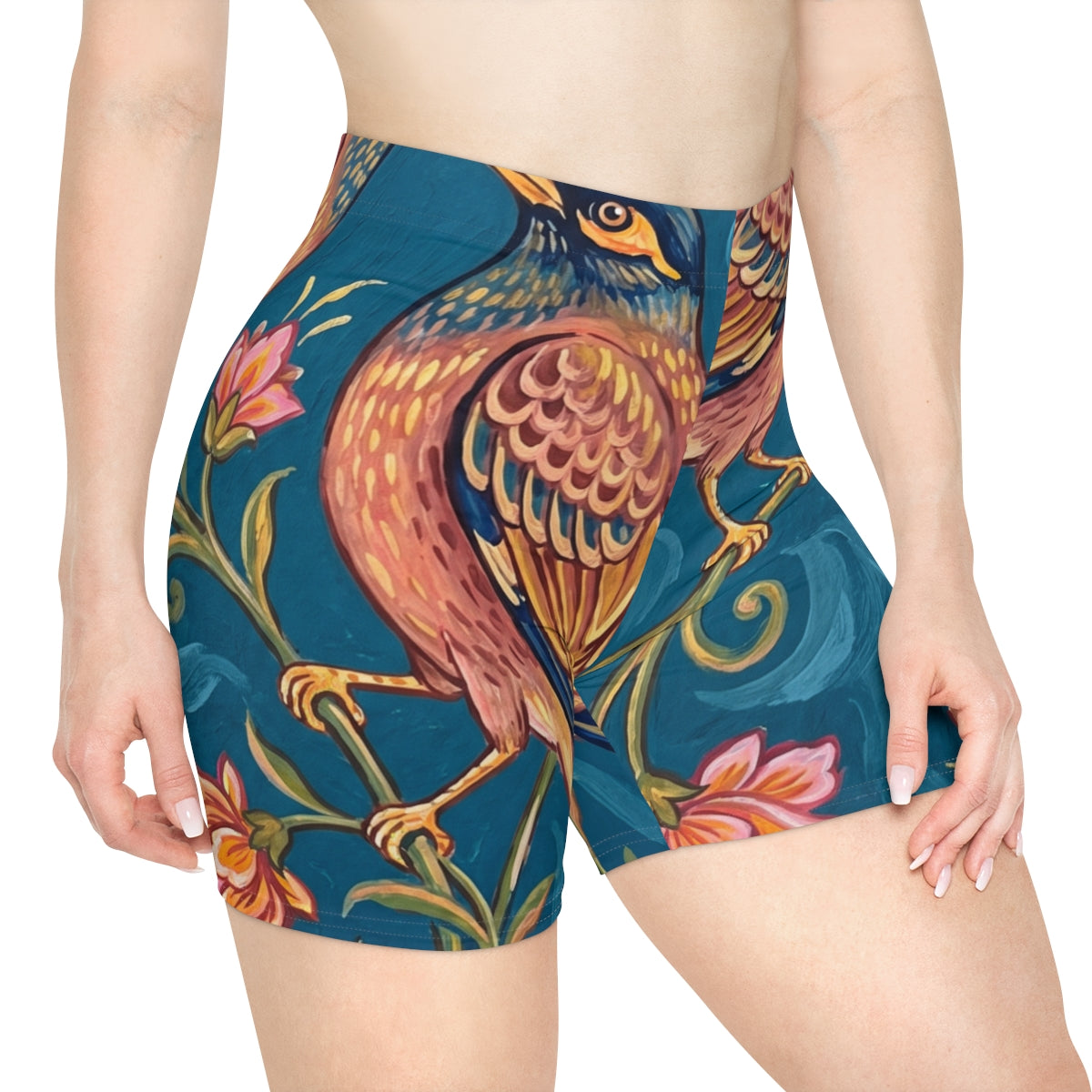 Persian Songbirds Women's Biker Shorts