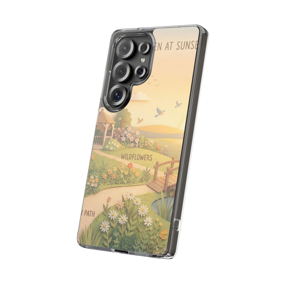 Clear Impact-Resistant Cases - Clear Phone Case - Sunset......