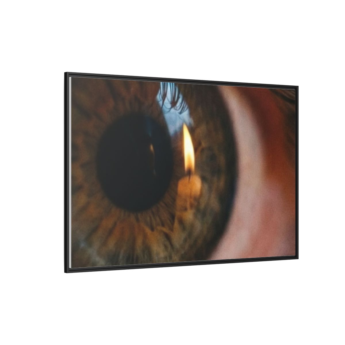 Matte Canvas, Framed - Amber Iris Reflection Fine Art Print — Black / 1.25" (10×8, 12×9, 14×11, 16×12, 20×10, 18×12, 20×16, 24×16, 24×18, 36×12, 24×20, 32×16, 30×20, 30×24, 32×24, 48×16, 36×24, 48×24, 40×30, 60×20, 48×32, 60×30 & 60×40)