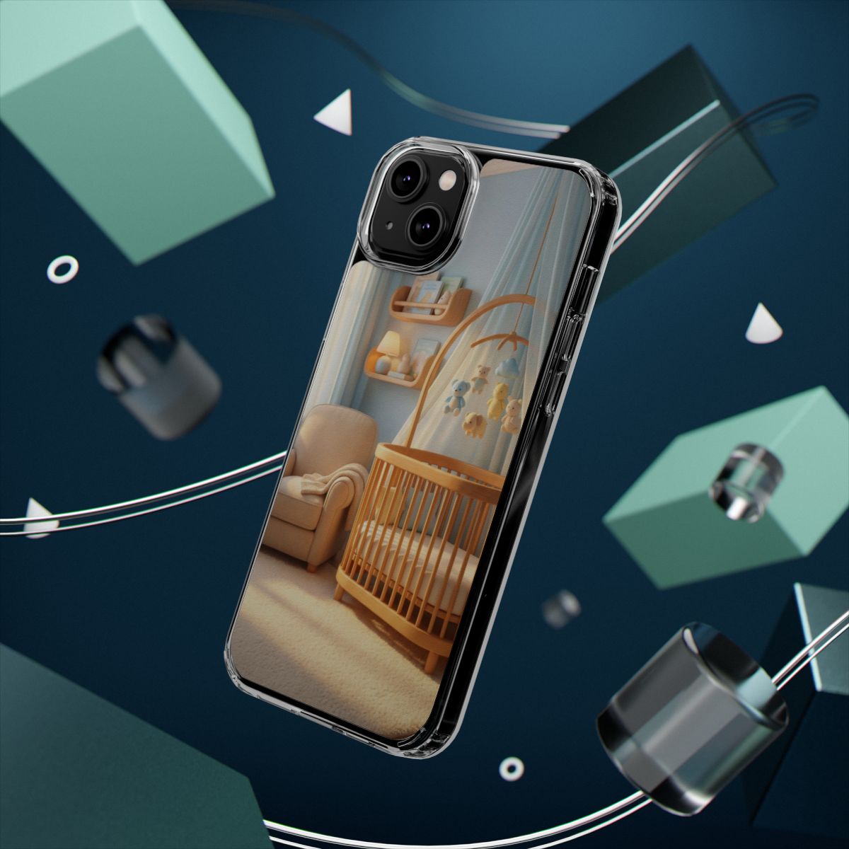 Clear Impact-Resistant Cases - Soft Blue Clear Phone Case...
