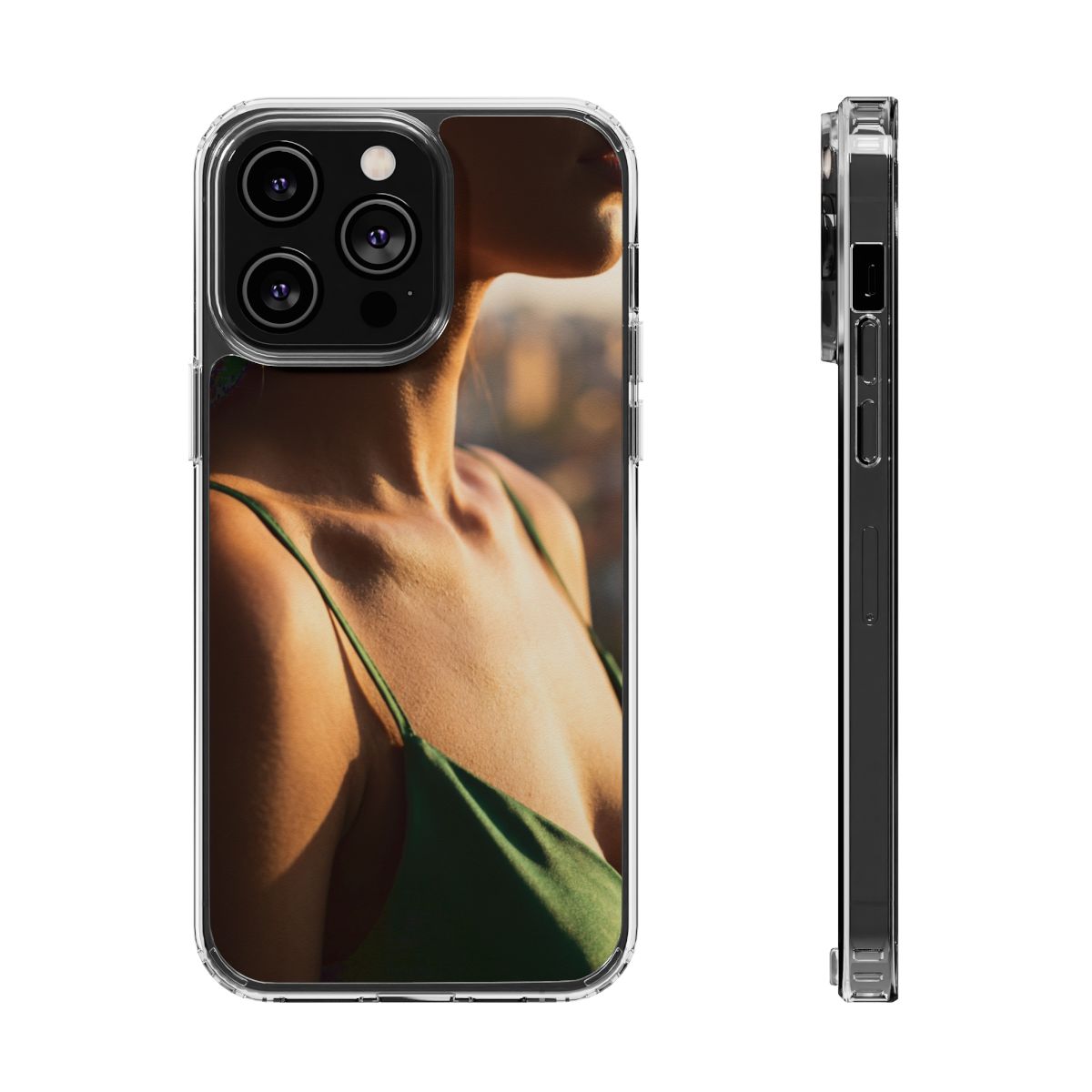 Clear Impact-Resistant Cases - Clear Phone Case - Emerald...