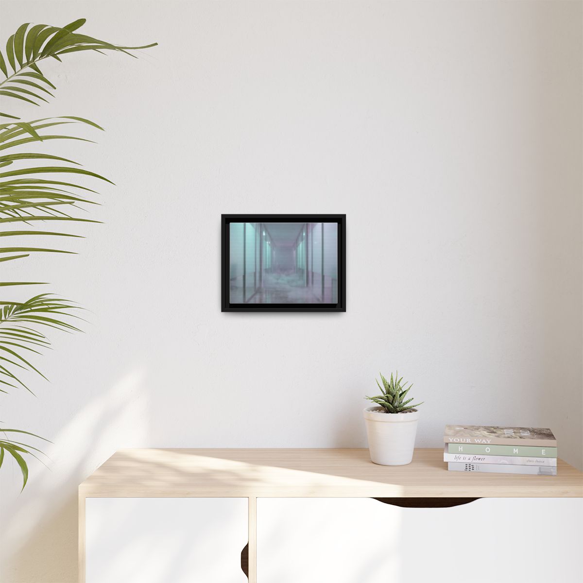 Matte Canvas, Framed - Liminal Corridor Fog Art Print —... |...
