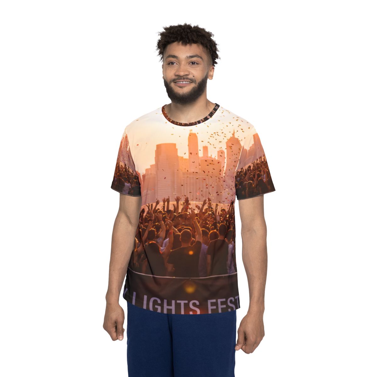 Men's Sports Jersey - City Lights | Echovira Gallery