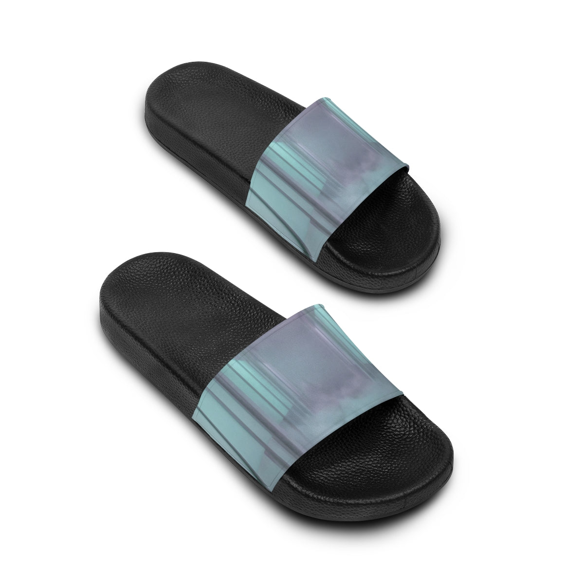 Women's Slide Sandals - Liminal Corridor Fog Art Print |...