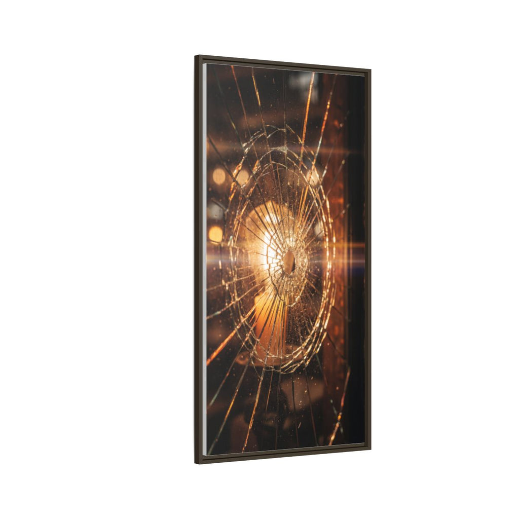 Framed Matte Canvas - Shattered Glass