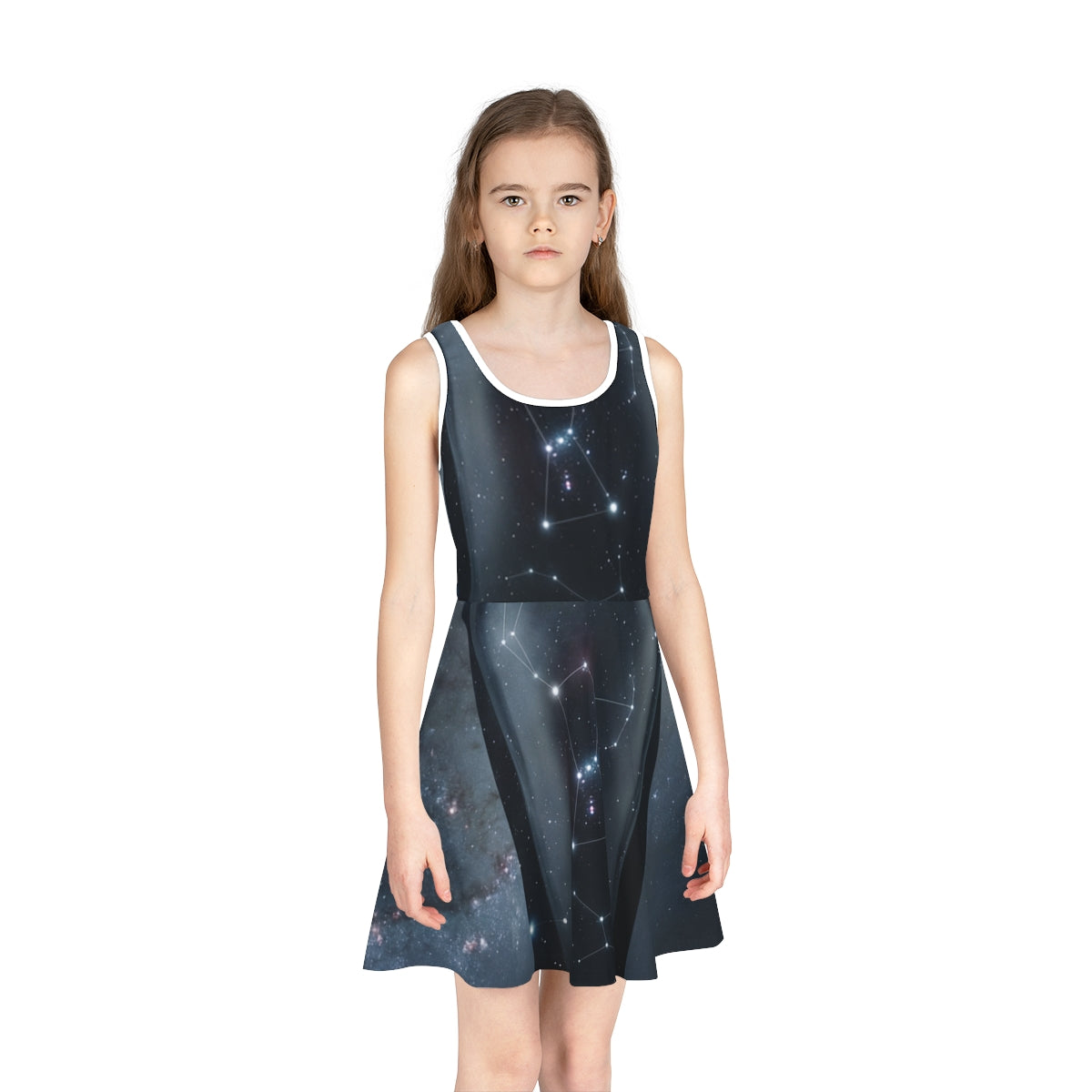 Girls' Sleeveless Sundress - Starry Sky | Echovira Gallery