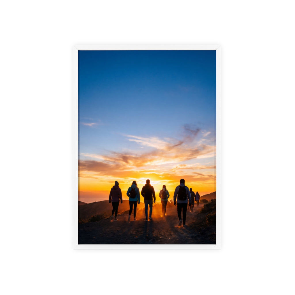 Posters with Wooden Frame - Sunrise Journey