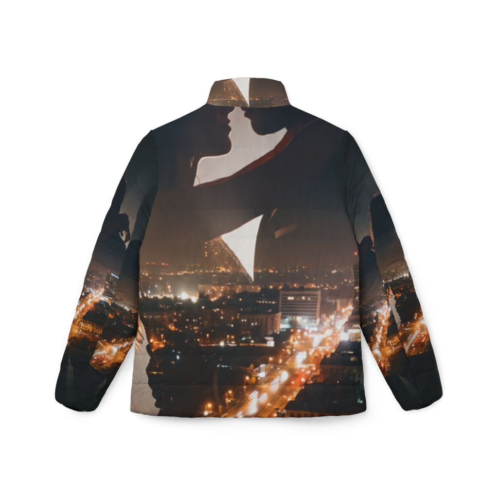 Women's Puffer Jacket - Midnight City Skyline | Echovira...