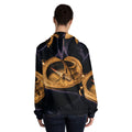Women's Full-Zip Hoodie Brass Sundial Art