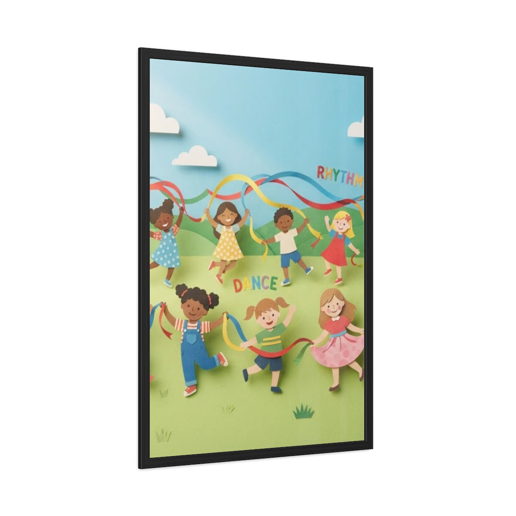 Framed Poster - Joyful Meadow Ribbon Dance — Portrait (8×12...