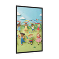 Framed Poster - Joyful Meadow Ribbon Dance — Portrait (8×12...