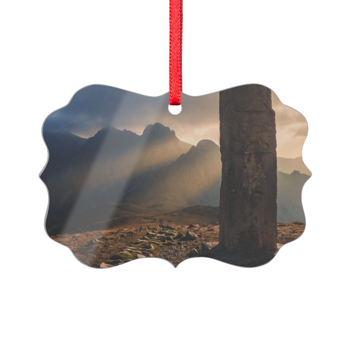 Acrylic Ornament - Ancient Stone Sunset | Echovira Gallery