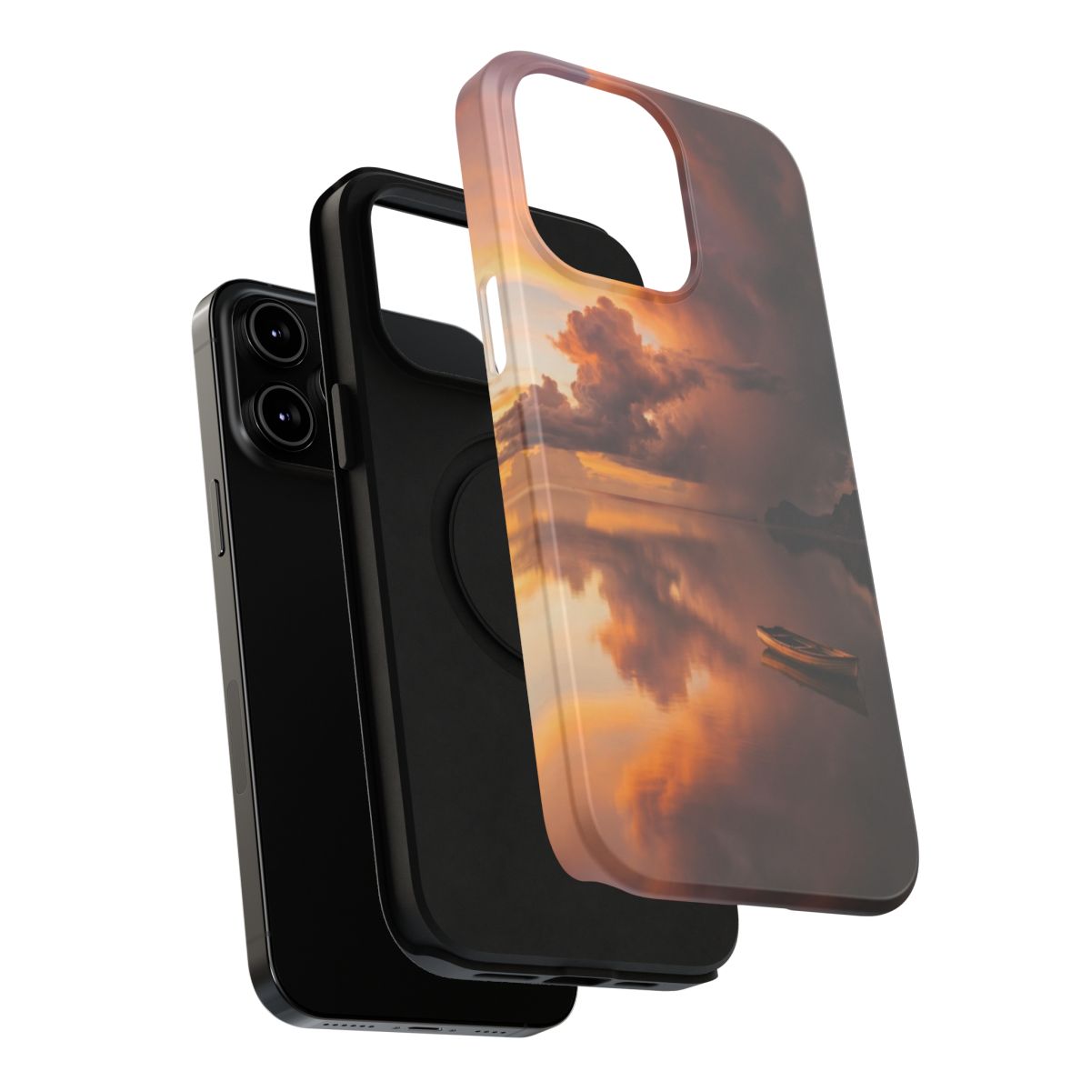 Impact-Resistant Apple iPhone Cases - Serene Tempest Sunset Lake | iPhone 17 Pro Max, 17 Pro, 17 Air & More