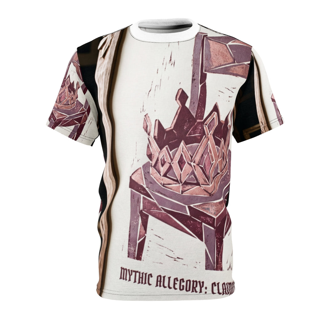 Men's Cut & Sew Tee Linocut Crown Graphic