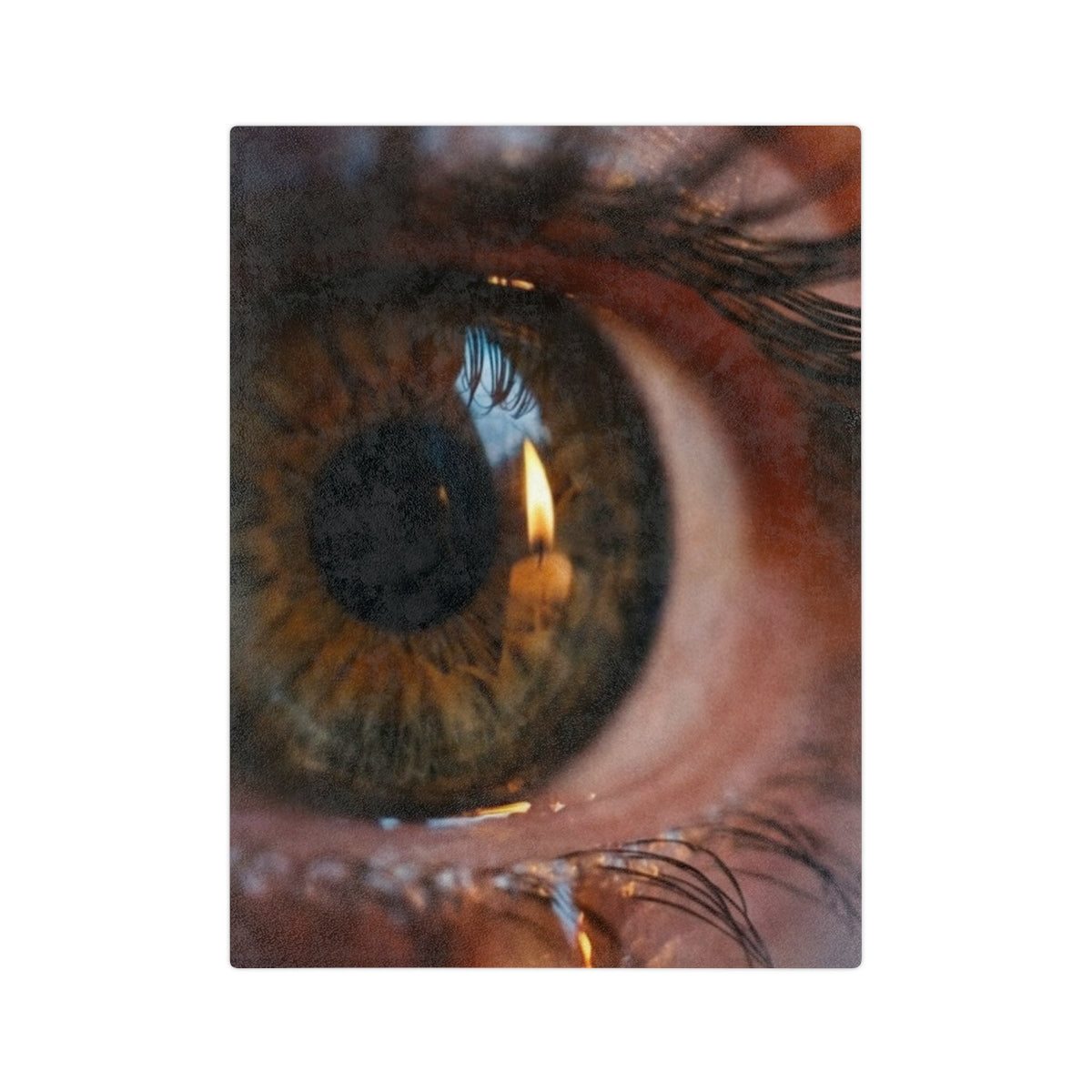 Velveteen Microfiber Blanket - Amber Iris Reflection Fine......