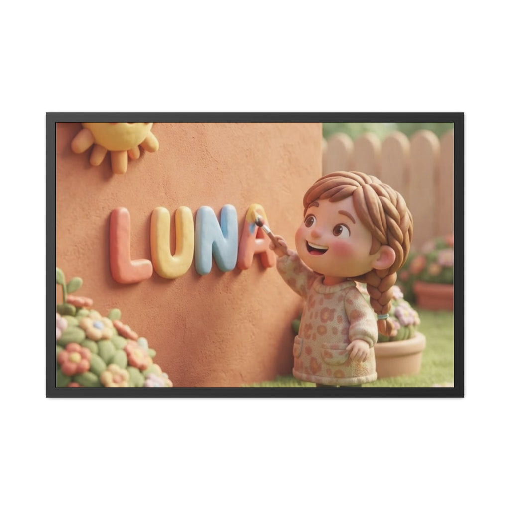 Framed Poster - Luna Sunshine Clay Garden — Landscape (10×8...