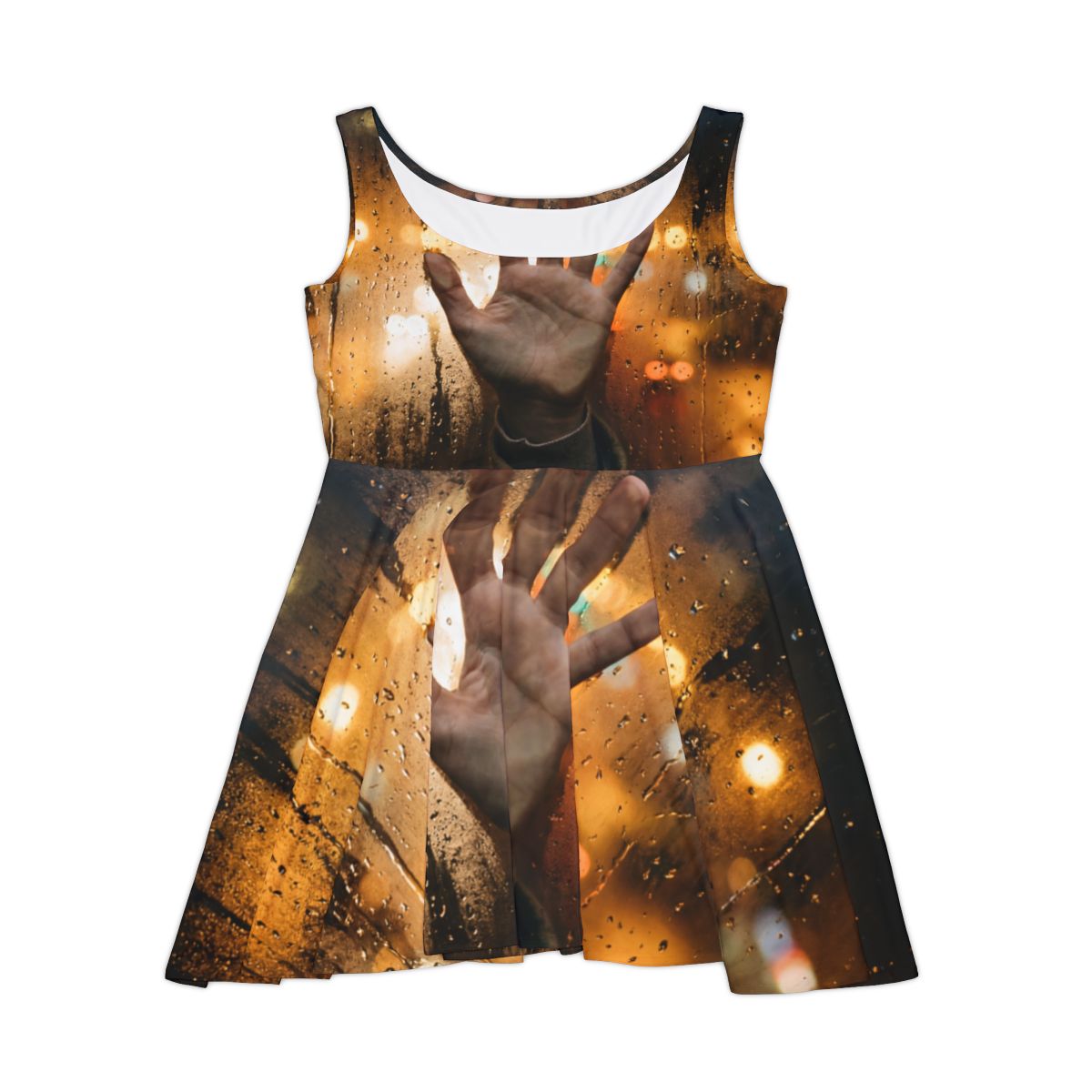 City Lights Rain Window Women's Skater Dress