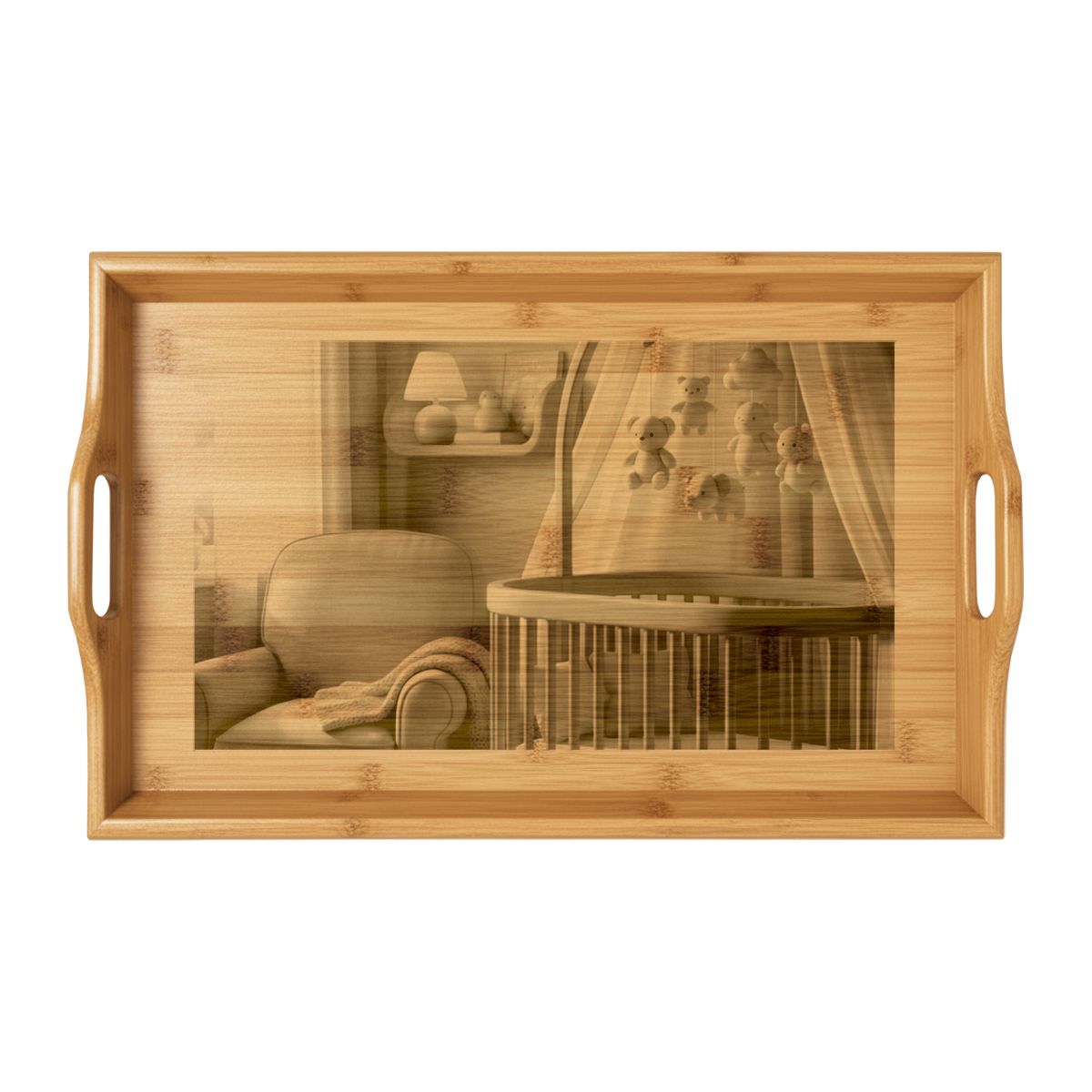 Nursery Glow Bamboo Serving Tray - Hosting