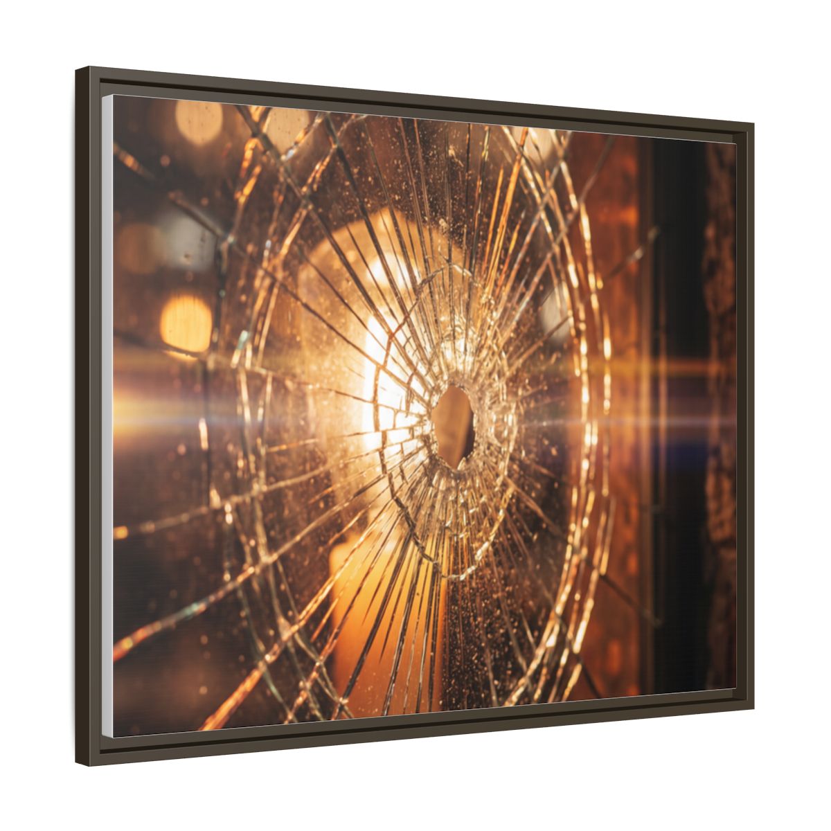 Framed Matte Canvas - Shattered Glass