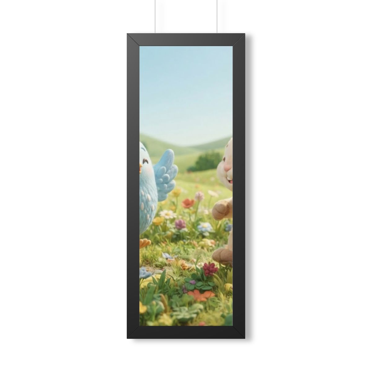 Framed Vertical Poster - Meadow Friends View — Black (11×14...