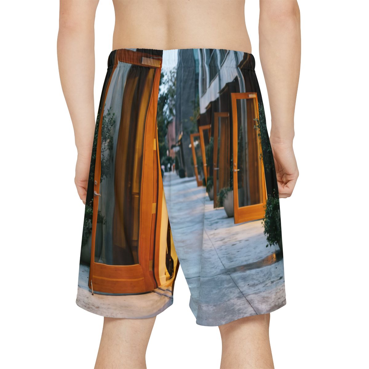 Men's Sports Shorts - Twilight Promenade | Echovira Gallery