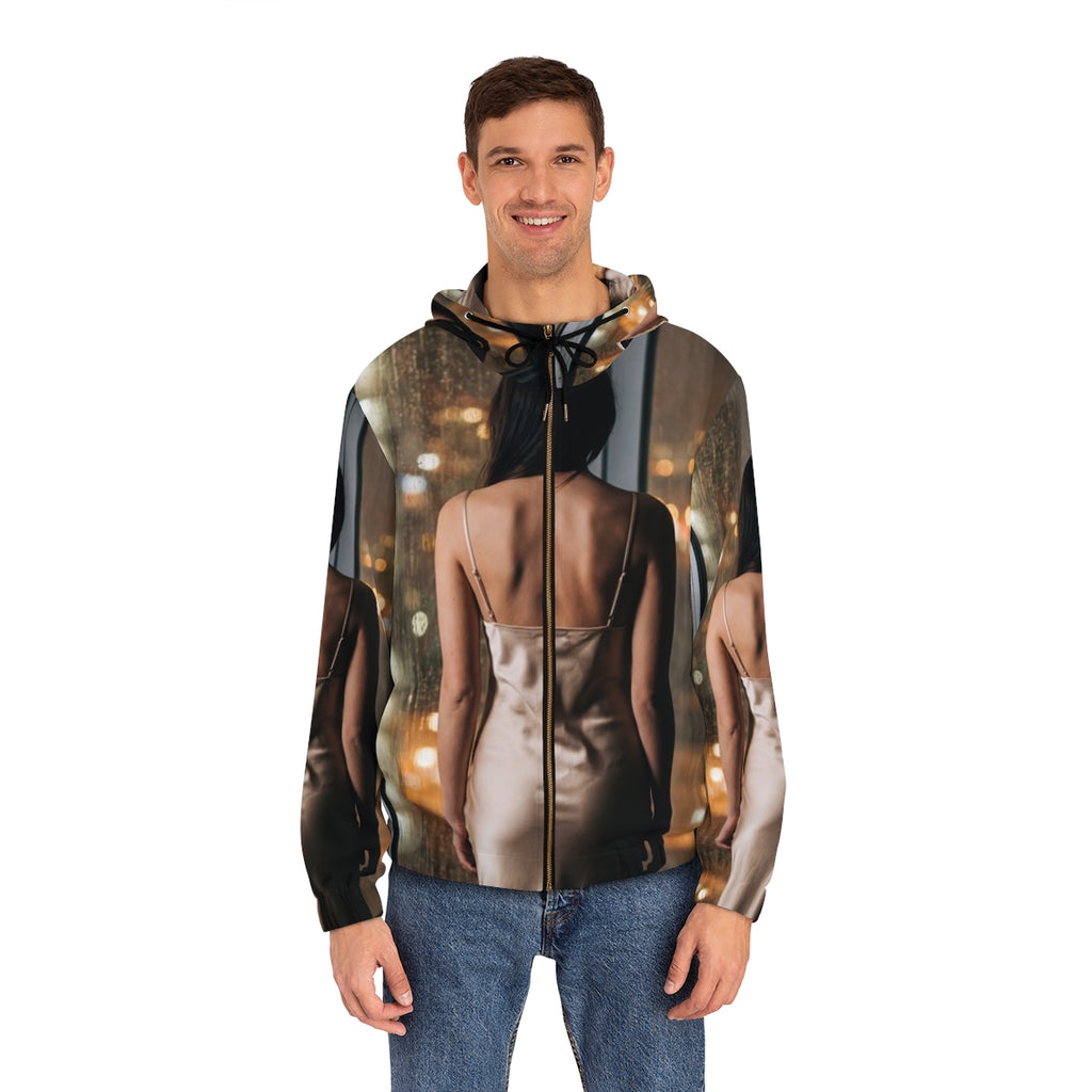Men's Full-Zip Hoodie - Rainscape Silhouette | Echovira...