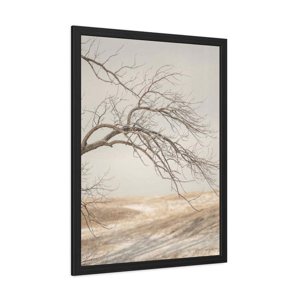 Framed Poster - Minimalist Winter Tree — Portrait