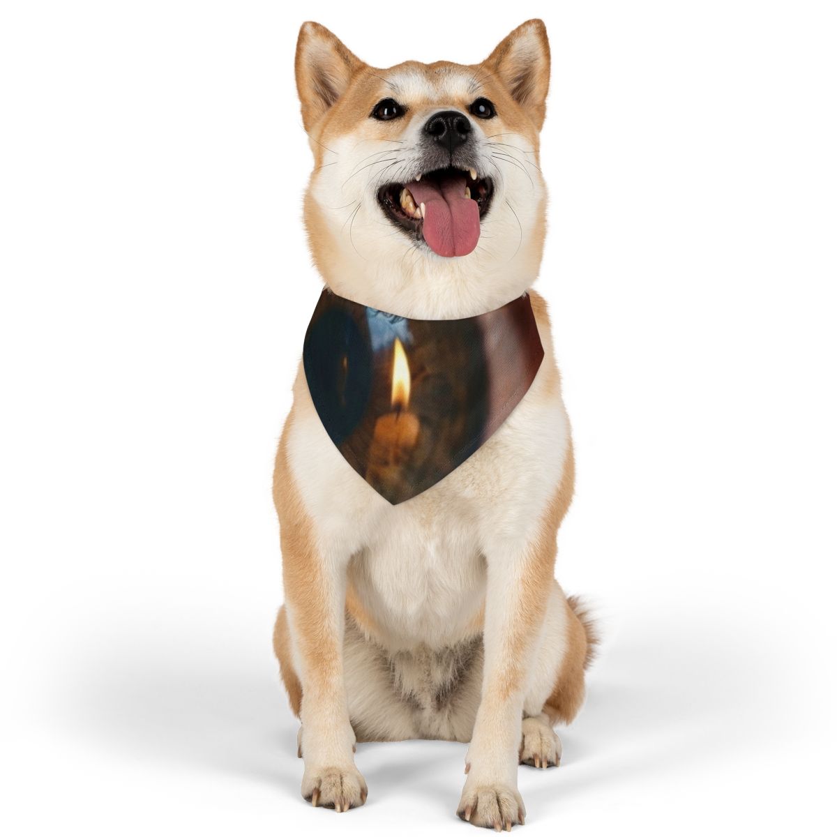 Pet Bandana Collar - Amber Iris Reflection Fine Art Print |...