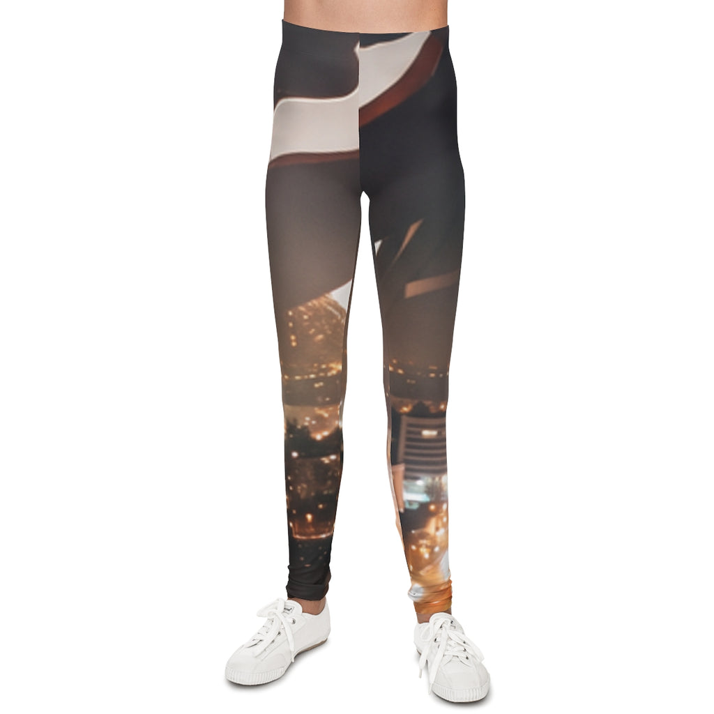 Youth Leggings - City Twilight Lights | Echovira Gallery