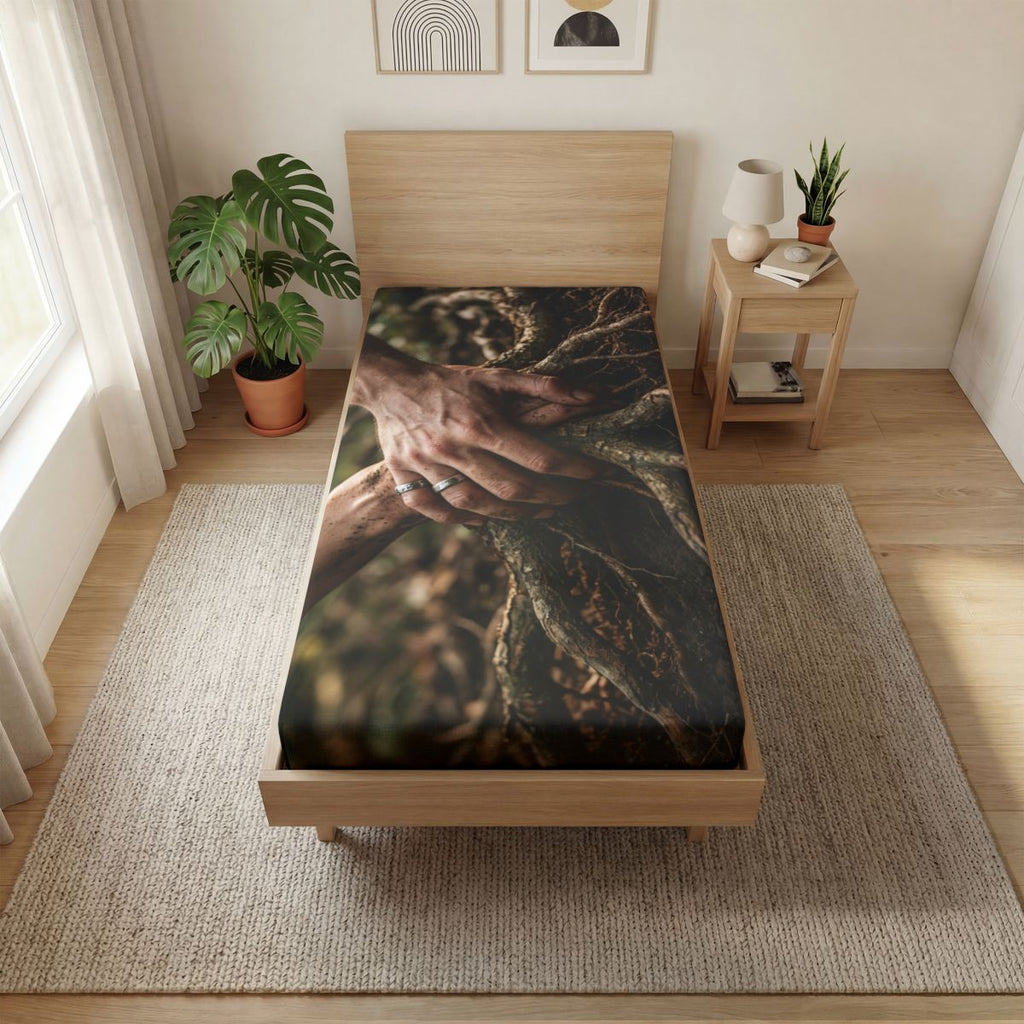 Forest Roots and Soil Bed Fitted Sheet
