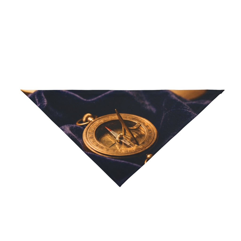 Vintage Brass Sundial Pet Bandana