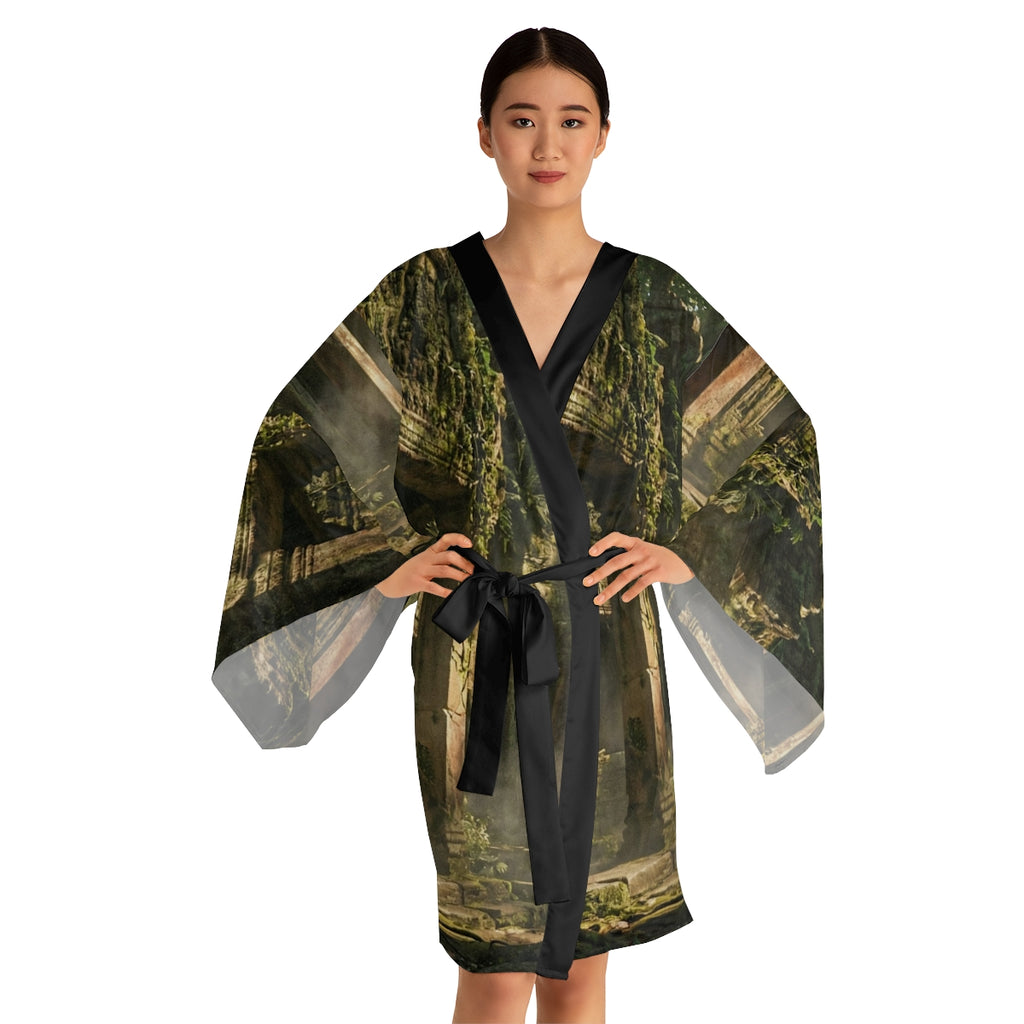 Kimono Robe - Ancient Sanctuary Vista | Echovira Gallery