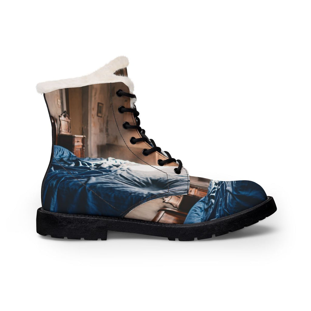 Women's Fur & Leather Boots - Sunlit Azure | Echovira...