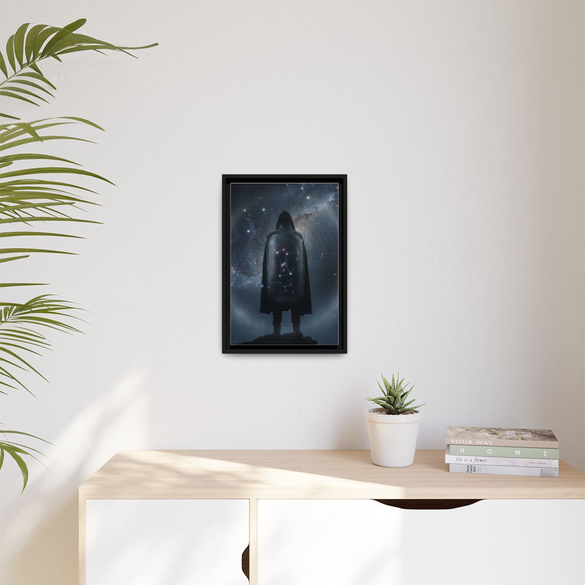 Matte Canvas, Framed - Cosmic Sentinel Orion Constellation...