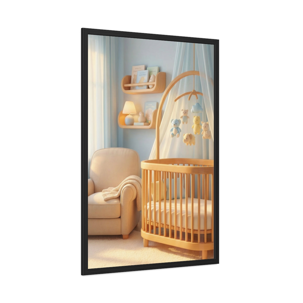 Framed Posters - Dreamy Serene Nursery Art — Portrait (8×12...